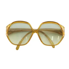 クリスチャンディオール Christian Dior サングラス 眼鏡 ヴィンテージ ビッグフレーム CDロゴ グラデーションレンズ 黄色 グレー 2097 10 /MI ■G