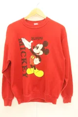 【中古】 Velva Sheen メンズスウェット M MICKEY MOUSE スウェット Velva Sheen M 赤 レッド