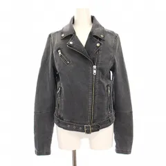 ディーゼル DIESEL KERBIZ デニムライダースジャケット ダブル ジップアップ アウター XS グレー /YM