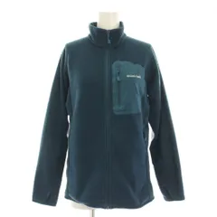 モンベル Montbell クリマプラス100 ジャケット フリース ジップアップ L 青 ブルー 長袖 胸ポケット付き 1106592 /YM