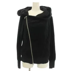 エンポリオアルマーニ EMPORIO ARMANI ベロア パーカー ジップアップ S 黒 ブラック 284501 /☆Gのサムネイル