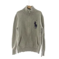 ポロ ラルフローレン POLO RALPH LAUREN ジップアップジャケット 上着 M（10-12） グレー ビックポニー 長袖 /RR