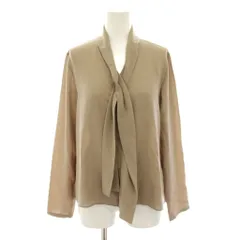 コムサ COMME CA ブラウス カットソー 長袖 ボウタイ 9 ベージュ 15-60EW30B /YT ■GY61