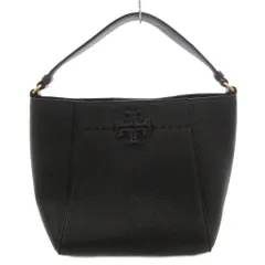 トリーバーチ TORY BURCH マックグロー スモール ハンドバッグ 手提げ ロゴ レザー 黒 ブラック /FF
