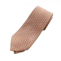 ブルガリ BVLGARI ネクタイ レギュラータイ ロゴ 総柄 絹 シルク 赤 レッド ■GY18 /MQ