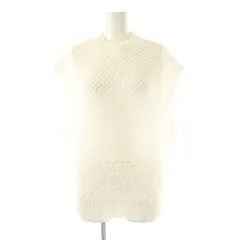 アドーア ADORE 24SS ミックスパターンニット ベスト プルオーバー 38 白 /NR ■OS