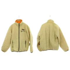 ファーストダウン FIRST DOWN リバーシブルダウンジャケット LL ベージュ オレンジ キルティング スタンドカラー 長袖 /LP ■GY58