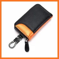 【新品】 [MBOYU] キーケース メンズ 本革 2つ外側ポケット カードキーケース スマートキーケース 車 キーホルダー パスケース カード入れ付き 鍵 免許証 定期入れ key case 一体型 大容量 6連 多機能 プレゼント 1