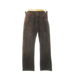 ドルチェ&ガッバーナ ドルガバ DOLCE&GABBANA 20LOOSE コーデュロイパンツ ストレート ロゴプレート 44 XS 茶 ブラウン /AH21 ■GY01のサムネイル