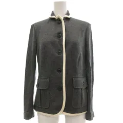 ラグ&ボーン RAG&BONE ジャケット 上着 ウール 00 灰色 グレー 長袖 スタンドカラー パイピングデザイン /SC ■GY06