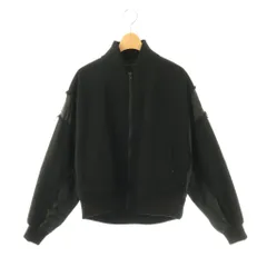 ワイズ Y's ヨウジヤマモト 22AW Wool nylon different fabric docking bomber jacket ブルゾン ジャケット ジップアップ 2 ブラック /DF ■OS ■SHのサムネイル