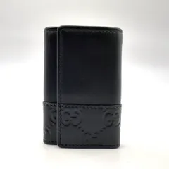 GUCCI GG柄 グッチシマ 6連 レザー ブラック キーケース シルバー