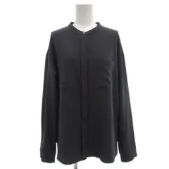 グリーンレーベルリラクシング ユナイテッドアローズ green label relaxing シャツ グレー 長袖 バンドカラー 胸ポケット /KB ■GY66