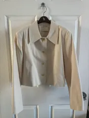 アイボリー クロップド ジャケット