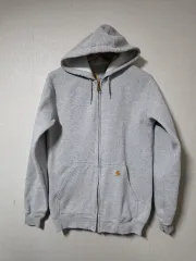 Carhartt カーハート グレー フードジップアップ サイズ 90 メンズ レディース ユニセックス オーバーサイズ 洗濯済み