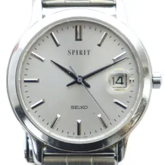 セイコー SEIKO 5E32-6A40 SPIRIT スピリット 腕時計 メンズ クォーツ デイト ラウンド 不動