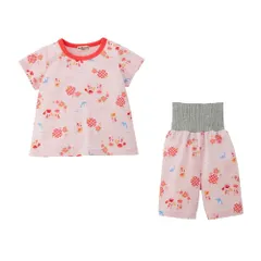 新品 [MIKIHOUSE HOT BISCUITS] [ミキハウス ホットビスケッツ] 半袖 パジャマ 男の子 女の子 ベビー キッズ 子供服 ピンク 110cm 70-7334-141