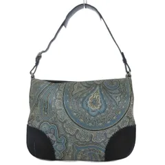 コーチ COACH ワンショルダー ハンドバッグ ブルー系 ペイズリー柄 切替 /UO ■GY12