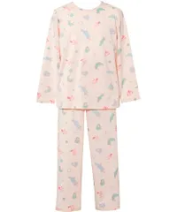 新品 [ワコール キッズ ジュニア] キッズパジャマ 綿100％(本体) 上下セット 長袖 長ズボン CTS138 PI