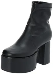 新品 厚底ストレッチショートブーツ