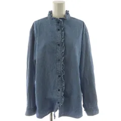 ジャーナルスタンダード レリューム JOURNAL STANDARD relume 25AW スタンドネックデニムフリルブラウス シャツ 長袖 F 水色 ライトブルー 25051462202240 /AN59