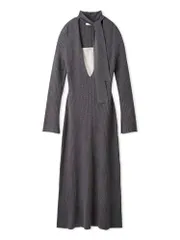 新品 [スナイデル] チョーカーディティールタイトニットワンピース SWNO245067 レディース GRY Free Size