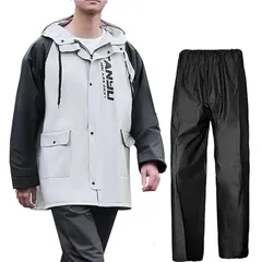 【新品】 レインウェア 上下セット メンズ レインコート レディース リュック対応 防水 レインスーツ 男女兼用 おしゃれ 蒸れない 防風 撥水 透湿 雨カッパ 雨具 通勤 通学 アウトドア 釣り 自転車 梅雨対策 レインウェア メンズ レインポンチョ バ 0
