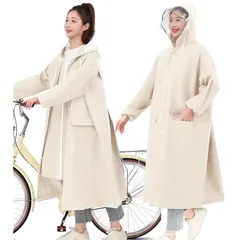 【新品】 [KASIMOY] レインコート レディース メンズ 用 【二重透明レインバイザー付き】 レインウェア 自転車 リュック対応 ロング丈 レインコート ポンチョ かっぱ 自転車 防風防水 雨具 超軽量 豪雨 台風 梅雨対策 レインポンチョ 男女兼用 1