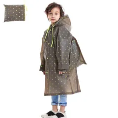 【新品】 キッズレインコート 子供 ランドセル対応 男の子 女の子 ボーイズレインウェア 雨具 雨合羽 EVAエコ素材 防水 撥水 軽量 ツバ付き レイングッズ アウトドア 入学用 グレー Lサイズ 0