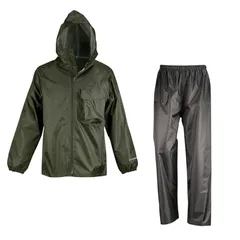 【新品】 Doqment(ドキュメント)レインスーツ 上下セット 通勤 通学 アウトドア 自転車 バイク 作業用 ディフェンドレインフーディ 3294 オリーブ S 1