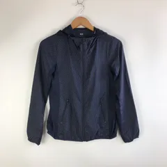 UNIQLO ポケッタブルパーカ レディース S ネイビー×ドット 3141202603020019