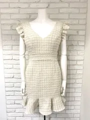 728 JEWELS ジュエルズ キャバクラ ドレス ミニ ツイード マーメイド タイト キャバドレス M