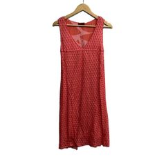 MISSONI(ミッソーニ) ワンピース サイズ40 M レディース美品  - レッド×アイボリー クルーネック/ノースリーブ/ひざ丈/ニット/ボーダー