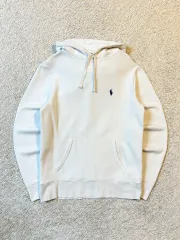 レディース S ポロラルフローレン 新モデル ネイビーポニー フーディTシャツ 白