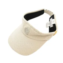 マーク＆ロナ MARK&LONA サンバイザー ドット柄 ロゴ M アイボリー /UO ■GY18