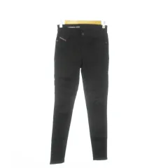 ディーゼル DIESEL デニムパンツ ジーンズ スキニーストレッチ ロゴ W26 黒 ブラック /MN20 ■GY19