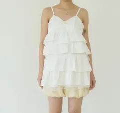 チュールティアードドレス 出品