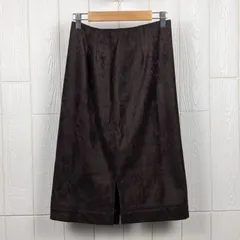 ナチュラルビューティーベーシック   NATURAL BEAUTY BASIC フェイクスエード タイトスカート ブラウン サイズS 日本製