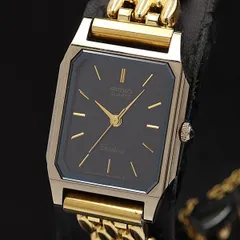 稼働 セイコー エクセリーヌ QZ ブラック文字盤 1221-5020 レディース腕時計 KMR 2000000 NSK