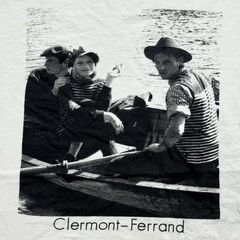 90s Clermont-Ferrand Photo Vintage T-Shirt 90年代 クレルモン＝フェラン フォトTシャツ フランス 映画 ユーロヴィンテージ シネマT 企業 アート バスクシャツ  FG-B10