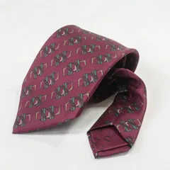 Christian Dior クリスチャンディオール ネクタイ シルク100% 総柄 ボルドー ワインレッド 小紋 幾何学 9.5cm ビジネス 結婚式 パーティー フォーマル スーツ メンズ ブランド 高級