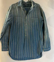 Polo Ralph Lauren MOAB ワークシャツ 総柄 インディゴ M フェード