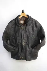 豪華!! フランス製 MOSHYKO レザーファイヤーマンコート （【XL】相当）レザージャケット【中古】【メンズ】本革 革ジャン ライダース【レディース】【古着】【ヴィンテージ】 【ビンテージ】vintage アメカジ バイク バイカー 90's 90s