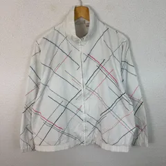 ROBERTA FRANCESCO ロベルタフランチェスコ ジップアップジャケット ブルゾン　総柄 ホワイト Mサイズ レディース 古着 レトロ アメカジ ストリート