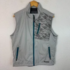 makita マキタ ワークベスト フルジップ グレー LLサイズ メンズ 古着 ワーク系 アメカジ ストリートのサムネイル