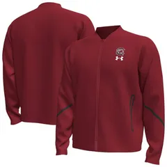 アンダーアーマー メンズ アウター ジャケット・ブルゾン Mens Under Armour Garnet South Carolina Gamecocks Unstoppable FullZip Bomber Jacket Scred レッド