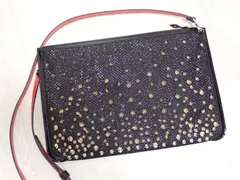 【希少/2WAY】クリスチャンルブタン スパイク クラッチバッグ ショルダー ブラック スタッズ