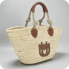 ミュウミュウ MIUMIU バッグ レディース 5BG206 2DDH F0A5T カゴ　トートバッグ