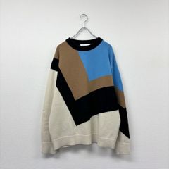 美品 ボリビア製 DUSEN DUSEN 総柄ニット ランドスケープセーター