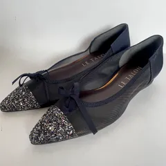 【美品】ルタロン LE TALON チュールバレエ パンプス ネイビー 22.5cm